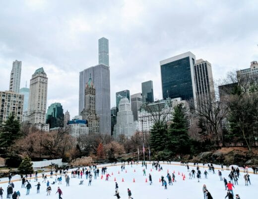 group of people skating on ice
